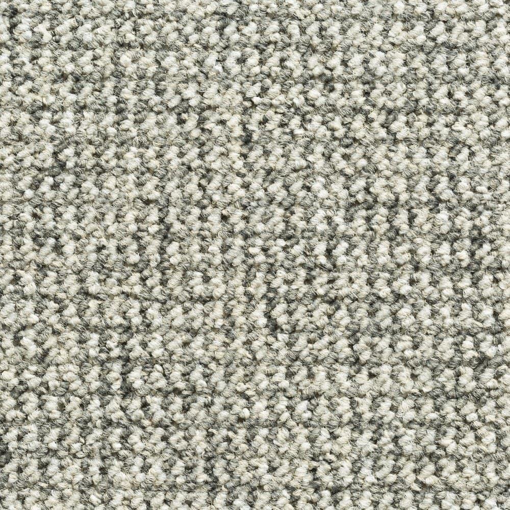 Bouclé de nylon de diseño lineal, color Visón, visto de cerca