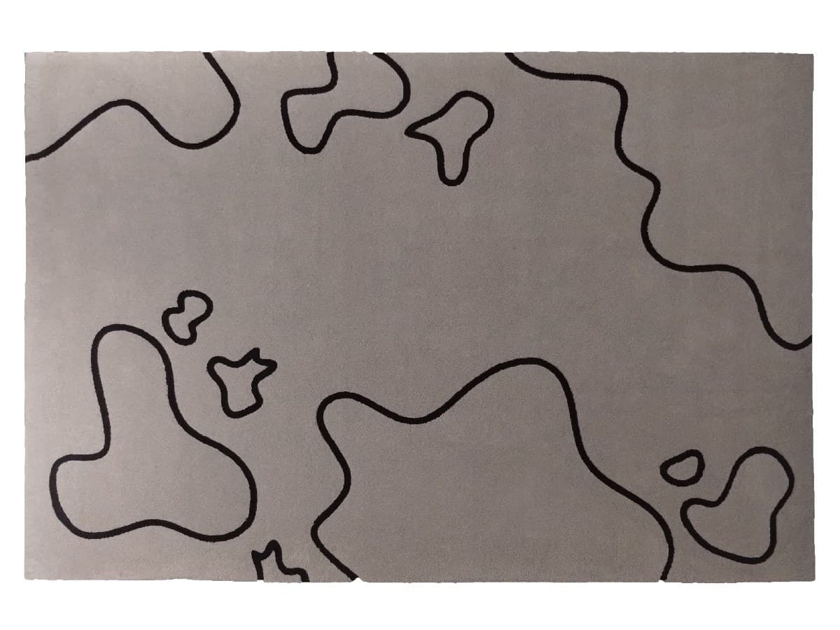 Carpeta Mapa: contornos negros dibujados sobre fondo gris